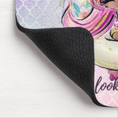 今かわいらし日ガーリーはユニコーンピンク マウスパッド (コーナー)