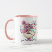 今かわいらし日ガーリーはユニコーンピンク マグカップ (左)