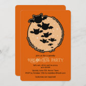 今がハローウィンパーティの季節不気味 招待状 (正面/裏面)