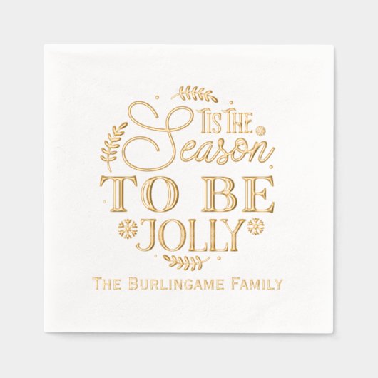 今が今のすてき季節 箔ナプキン (正面)