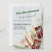 「今が今の季節結婚した」 – クリスマス結婚。 招待状 (正面)