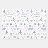 「今が季節すてきだ！クリスマスカラフル ラッピングペーパーシート (正面3)