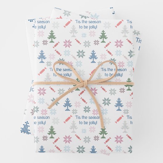 「今が季節すてきだ！クリスマスカラフル ラッピングペーパーシート (インサイチュ)