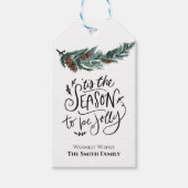 今が旬すてきだ |水彩パインコーン ギフトタグ (正面)