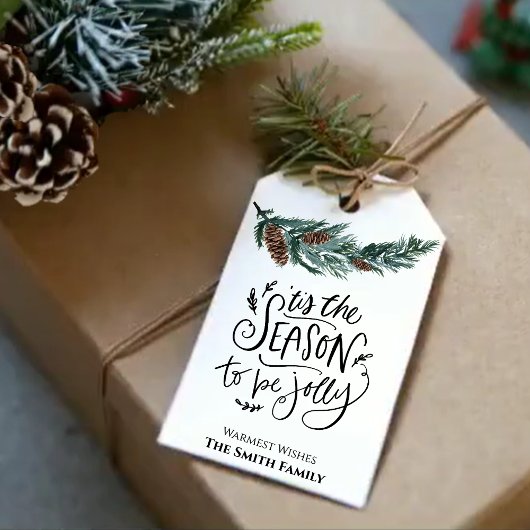 今が旬すてきだ |水彩パインコーン ギフトタグ