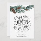 今が旬すてきだ |水彩パインコーン シーズンカード (正面)