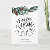 今が旬すてきだ |水彩パインコーン シーズンカード (正面)