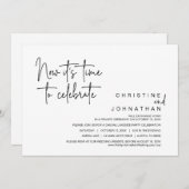 今が駆け落ち祝のパーティー 招待状 (正面/裏面)