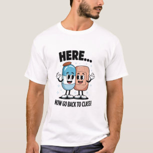 今ここで授業に戻ろう スクールナース 医療プロ Tシャツ