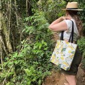 今ここで明るい黄色のトートバッグ トートバッグ