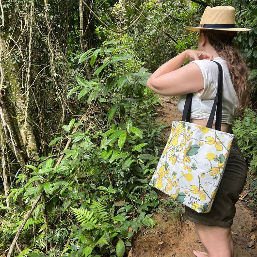 今ここで明るい黄色のトートバッグ トートバッグ