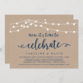 今こそお祝いする時です ウェディングエロープメント招待状 招待状 (正面/裏面)