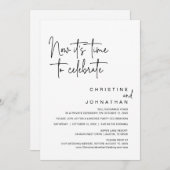 今こそウェディングエロープメントパーティーを祝う時 招待状 (正面/裏面)