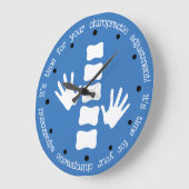 今こそカイロプラクティック調整 ラージ壁時計 (傾斜)