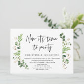 今こそパーティーの時間、ウェディングエロープメントパーティー 招待状 (スタンド正面)