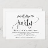 今こそパーティーの時間、結婚後の逃避行 招待状 (正面/裏面)