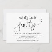 今こそパーティー、ポスト結婚の駆け落ち 招待状 (正面)