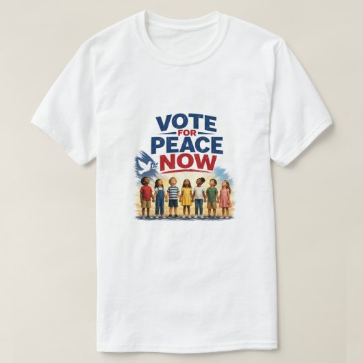 今こそ平和に投票しよう Tシャツ (デザイン正面)