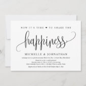 今こそ幸せを共有する時だ、駆け落ち 招待状 (正面)