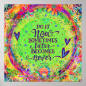 今すかわいらしぐ引用文のインスピレーションのポスター ポスター (正面)