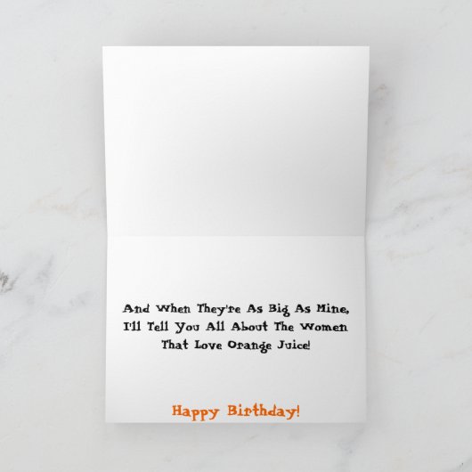 今すぐお会いできるお客様 – おもしろい誕生日案内 カード (内部)