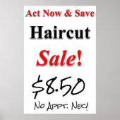 今すぐアクト&救ヘアーカット販売美しいサロンポスター ポスター (正面)