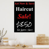 今すぐアクト&救ヘアーカット販売美しいサロンポスター ポスター (キッチン)
