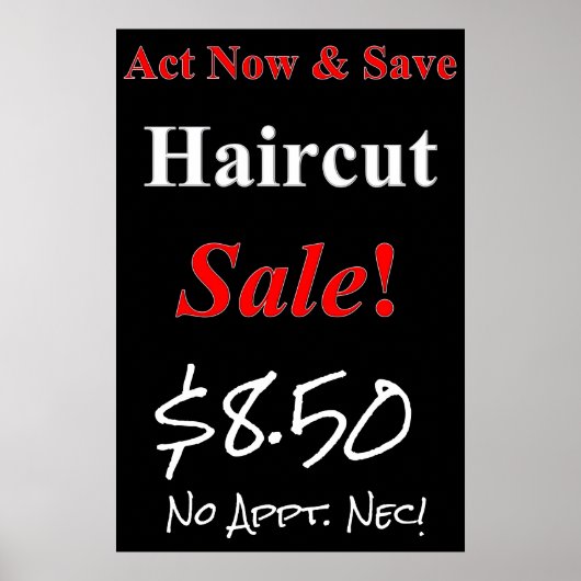 今すぐアクト&救ヘアーカット販売美しいサロンポスター ポスター (正面)