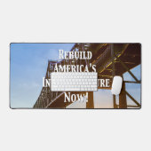 今すぐアメリカのインフラを再構築！ デスクマット (キーボード&マウス)