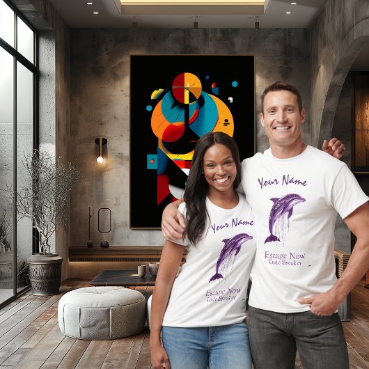 今すぐエスケープ – コードブレーカ |サイバーパンクドルフィンアート Tシャツ