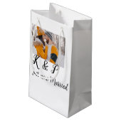 今すぐクーラフォトを結婚した追加する名前の文字l スモールペーパーバッグ (裏面アングル)