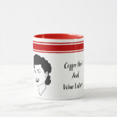 今すぐコーヒーとワイン後のレトロスタイルマグカップ マグカップ (中央)