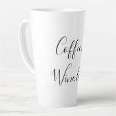 今すぐコーヒー、後でワイン カフェラテマグ (左アングル)