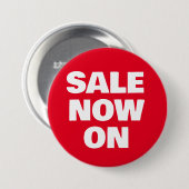 今すぐスタッフバッジpos – 編集可能な赤い白 缶バッジ (正面&裏面)