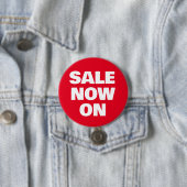 今すぐスタッフバッジpos – 編集可能な赤い白 缶バッジ (インサイチュ)