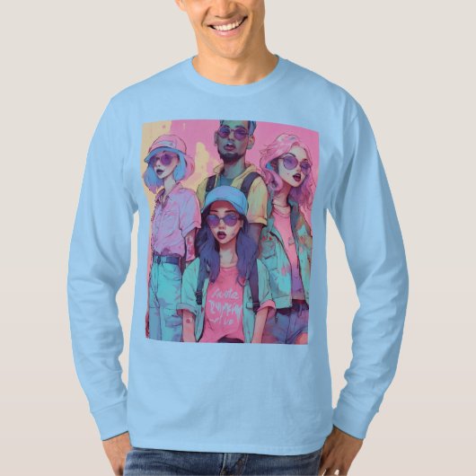 今すぐストップお止め: Pastel Vibes Tee Tシャツ (正面)