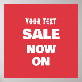 "今すぐセール Tシャツ - 赤と白のカスタムプロモ" ポスター