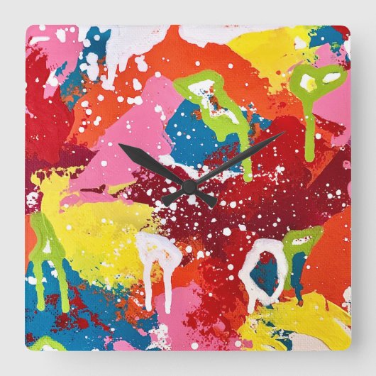 今すぐバングウォール時計を持って出かけよう スクエア壁時計 (正面)