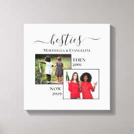 今すぐパーソナライズされた2枚の写真のベスティーズ キャンバスプリント