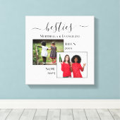 今すぐパーソナライズされた2枚の写真のベスティーズ キャンバスプリント (インサイチュ (ウッドフロア))