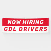 今すぐパーソナライズ採用CDLドライバー任意のジョブ大規模 横断幕 (横)