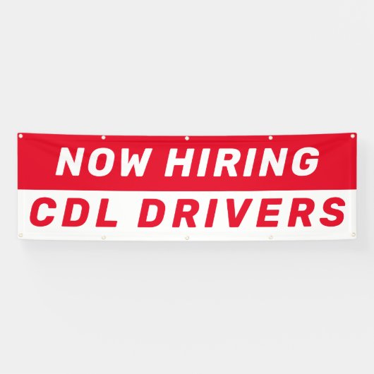 今すぐパーソナライズ採用CDLドライバー任意のジョブ大規模 横断幕 (横)