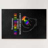 今すぐママにメール – Lgbt Free HugsサポートプライドMom ジグソーパズル (横)