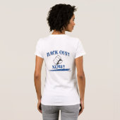 今すぐ下がれ!青 – 背面 Tシャツ (裏面フル)
