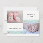 今すぐ両側 | 新生児告知カード 案内状 (裏面)