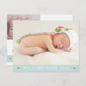 今すぐ両側 | 新生児告知カード 案内状 (正面/裏面)