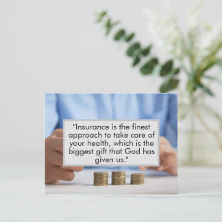 今すぐ保険に入れ。 ポストカード