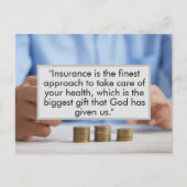 今すぐ保険に入れ。 ポストカード (正面)