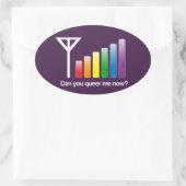 今すぐ同性愛者できるか – .png 楕円形シール (バッグ)