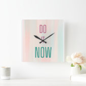 今すぐ実行 スクエア壁時計 (ホーム)